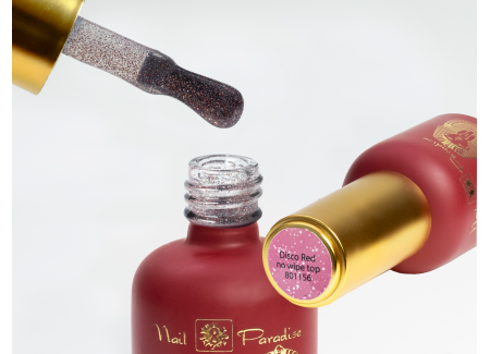 Top Coat - Disco Red no wipe 10ml